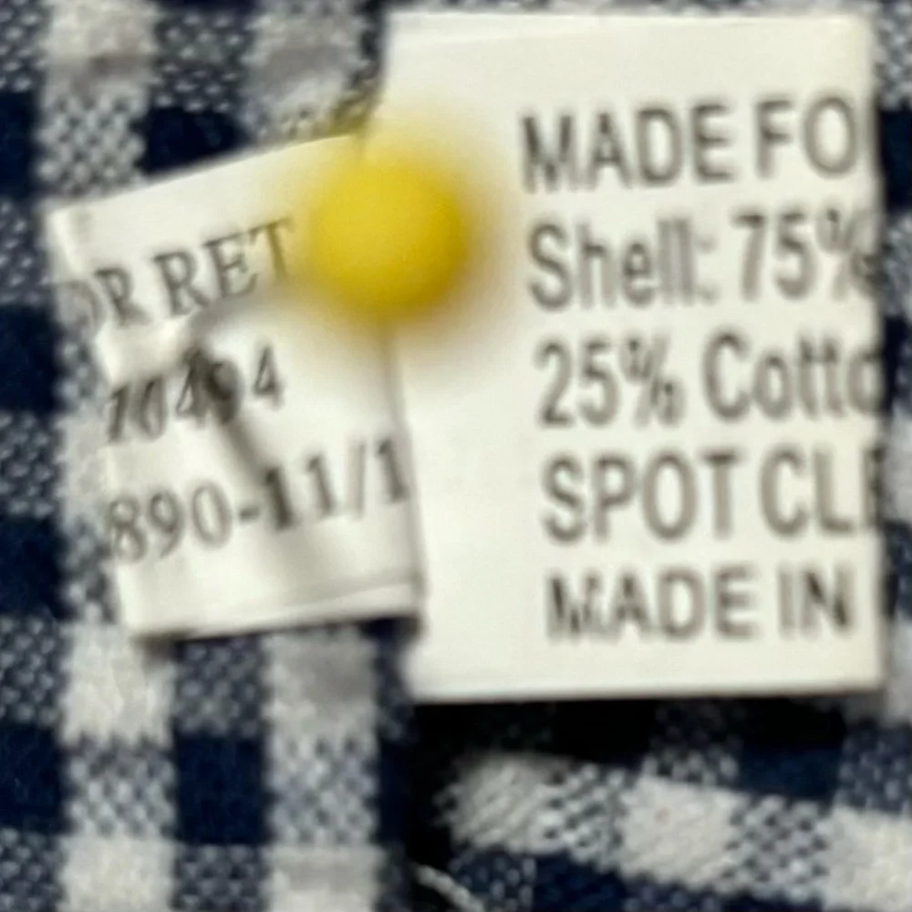 Boys gingham clip on tie blue & white 10.5” long Formal Cosplay Like New or New